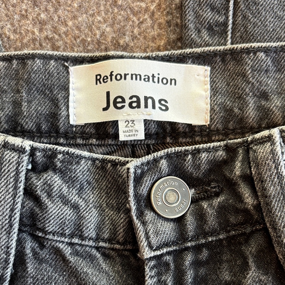 Reformation Charcoal Denim Jeans